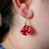 Boucles d'oreille Dé Rouge