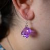 Boucles d'oreille Dé Violet
