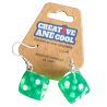 Boucles d'oreille Dé Vert
