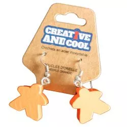 Boucles d'oreille Meeple Orange