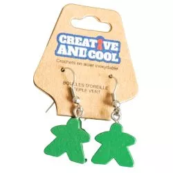Boucles d'oreille Meeple Vert