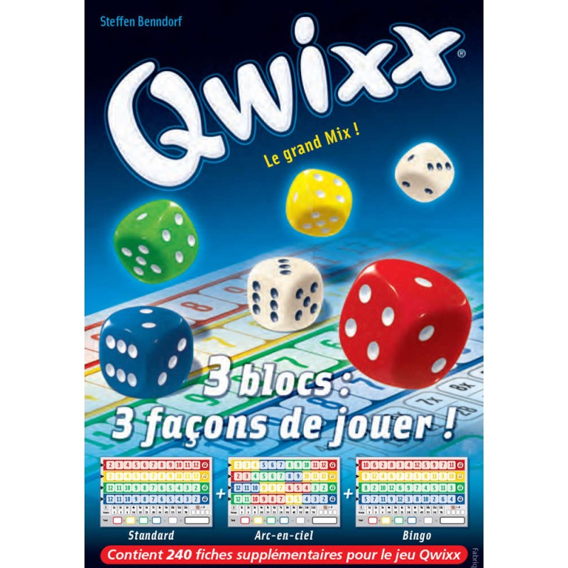 Blocs de cartes supplémentaires recharge pour le jeu QWIXX de Gigamic - Les  Louloutins