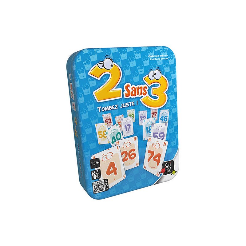 2 sans 3 ,Jeu de cartes logique pour enfants ,voyages ,Gigamic