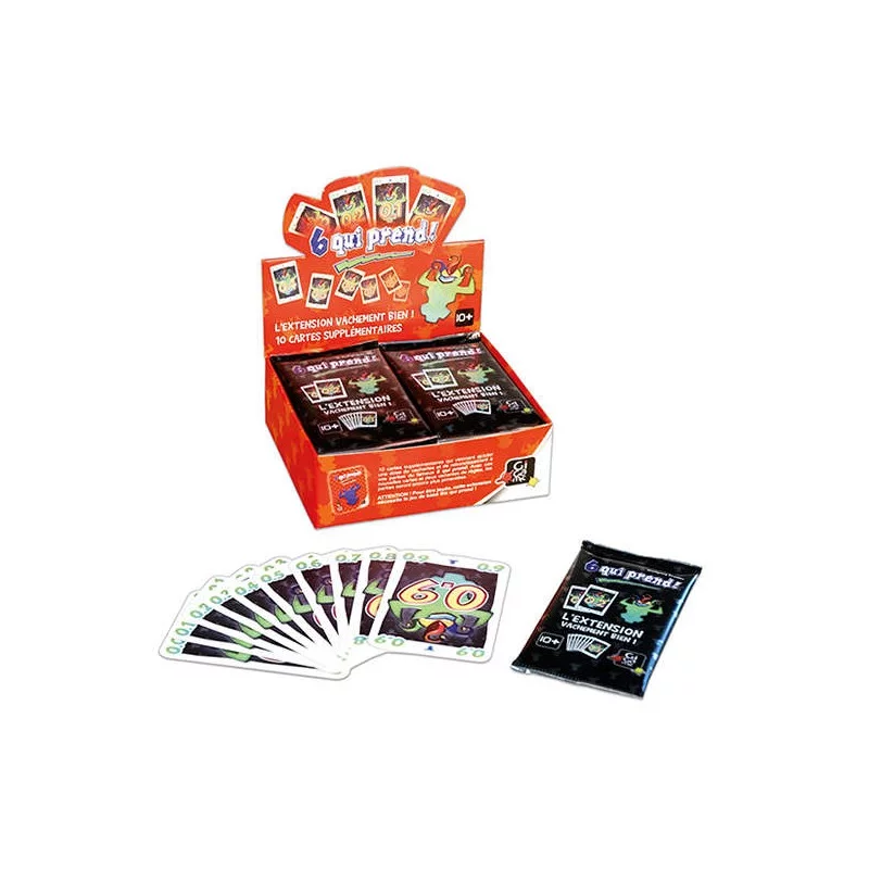 Pack 2 Jeux : 6 Qui Prend + Extension Vachement Bien + 2 sans 3 + 1  Décapsuleur Blumie : : Jeux et Jouets