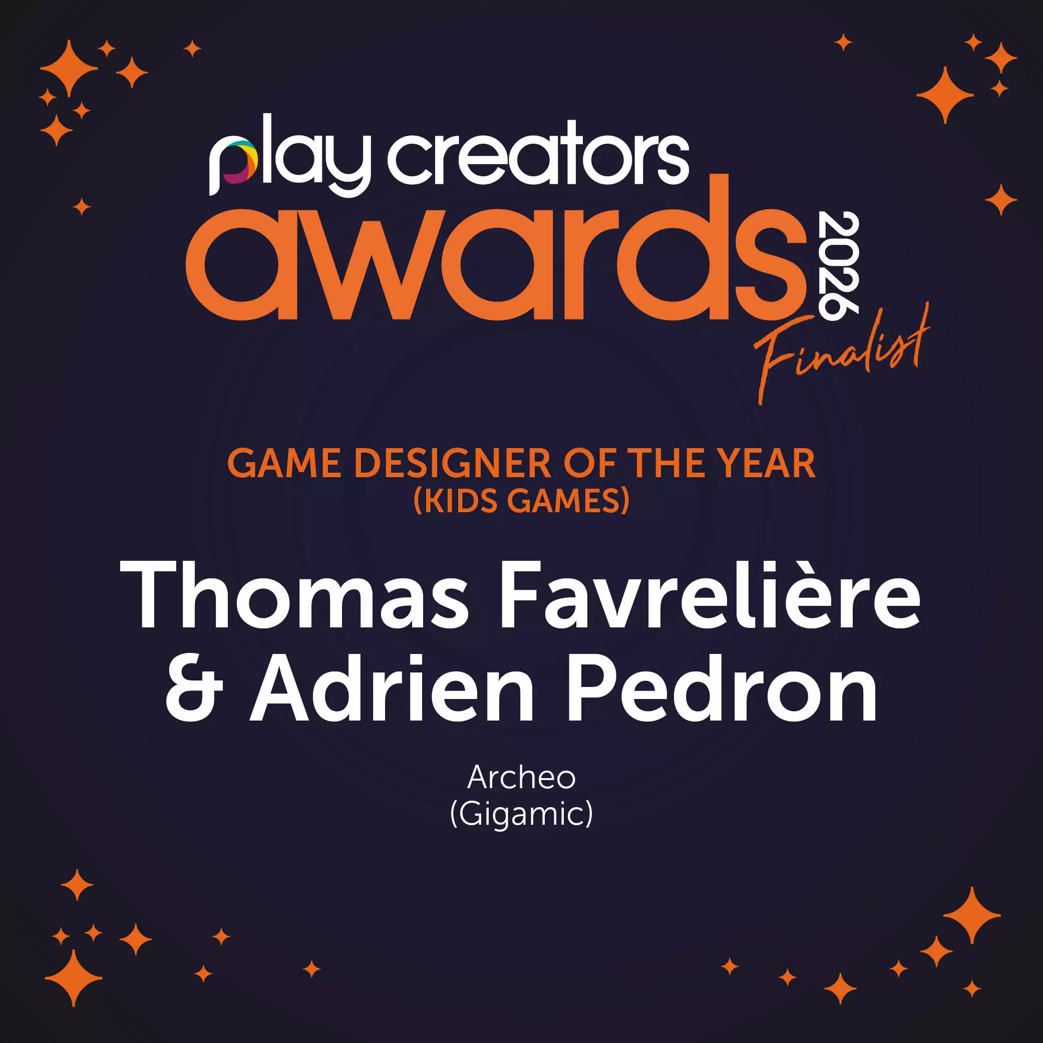 Play creators awards 2026 - Game Designer of the Year (Kids Game)