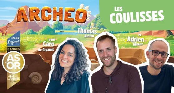 Le carnet d'auteur d'Archeo avec Caro de Gigamic, les auteurs Thomas et Adrien